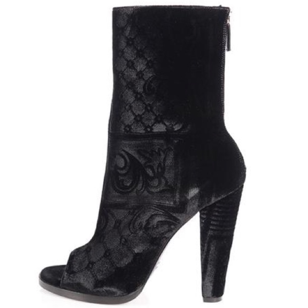 Balmain Open Toe Booties
